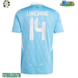 Belgien Dodi Lukebakio #14 Bortatröja EM 2024 Kortärmad